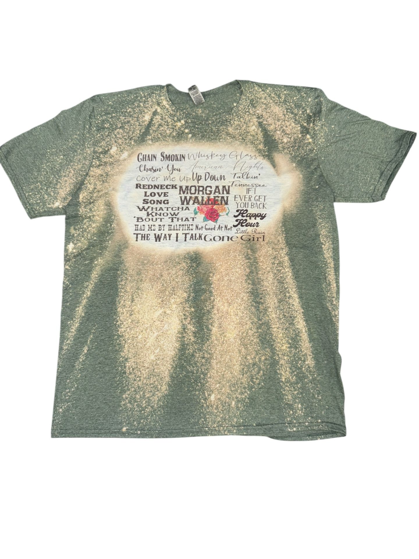 Morgan Wallen Large Tshirt Tan Green