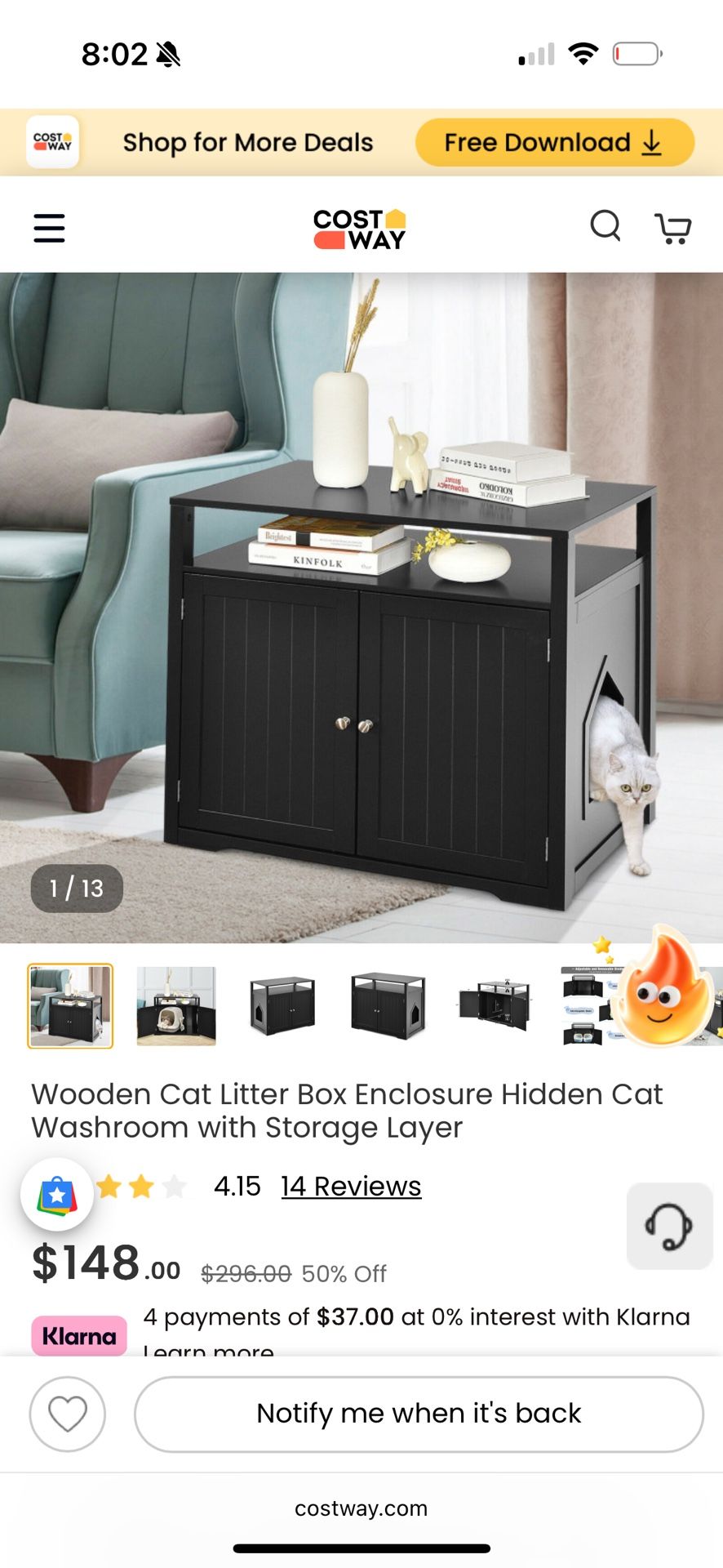 Wooden enclosed litter box enclosure 