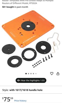 O’Skool Precision Aluminum Router Table Insert Plate