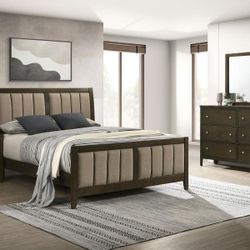 4 PC SET  1 QB+ 1 DR + 1 MR + 1 NS +  NEW IN BOX (MATTRESS AND CHEST SOLD SEPARATELY)