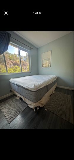Full-Size Mattress, Box Spring & Metal Bed Frame Set