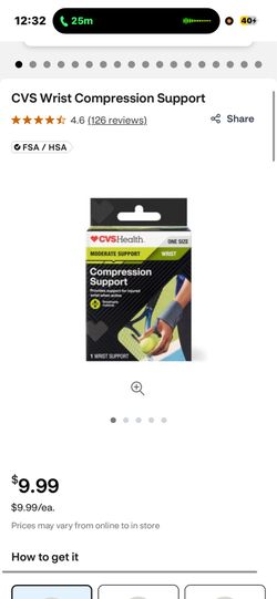 Compression Moderate Support Wrist One size