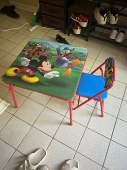 Table With one chair for kids