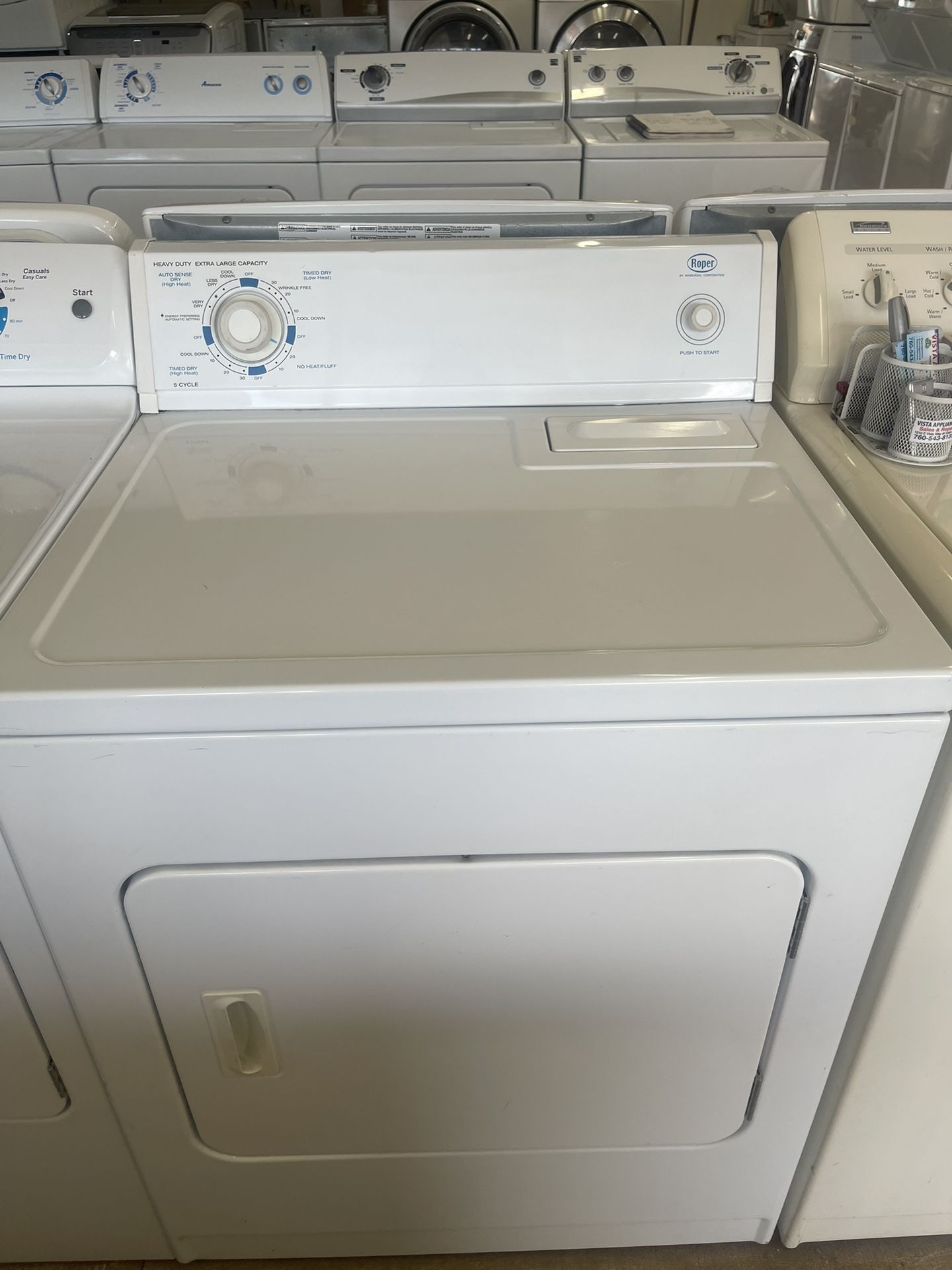 Roper (By Whirlpool) Heavy Duty Extra Large Capacity Natural Gas Dryer In Excellent Working Condition