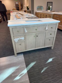 49” Bathroom vanity in wood color