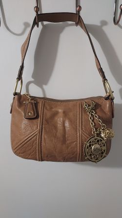 Juicy Couture .Vintage Tan Color, Satchel Handbag Genuine Leather 