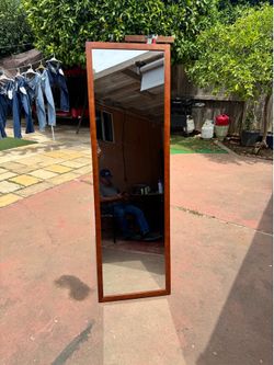 Full-Length Wood Ladder Mirror - Target Threshold