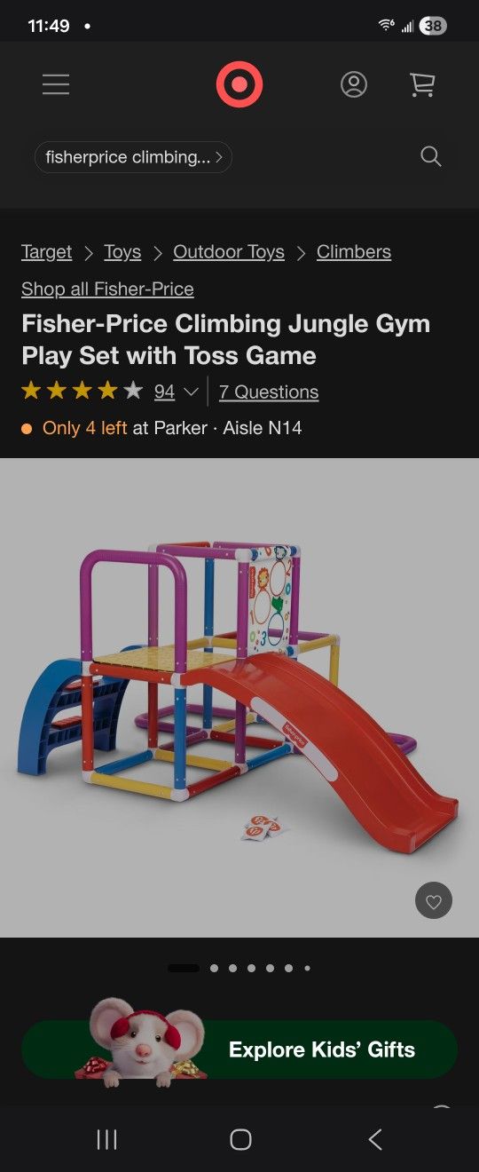 FisherPrice Indoor Playset/ Slide