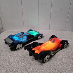 Hot Wheels Mattel Light Up Action Cars Scale 1:24 Both For $35