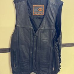 Men’s Leather Biker Vest