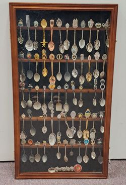 Vintage Spoon Collection with Case - 58 Spoons
