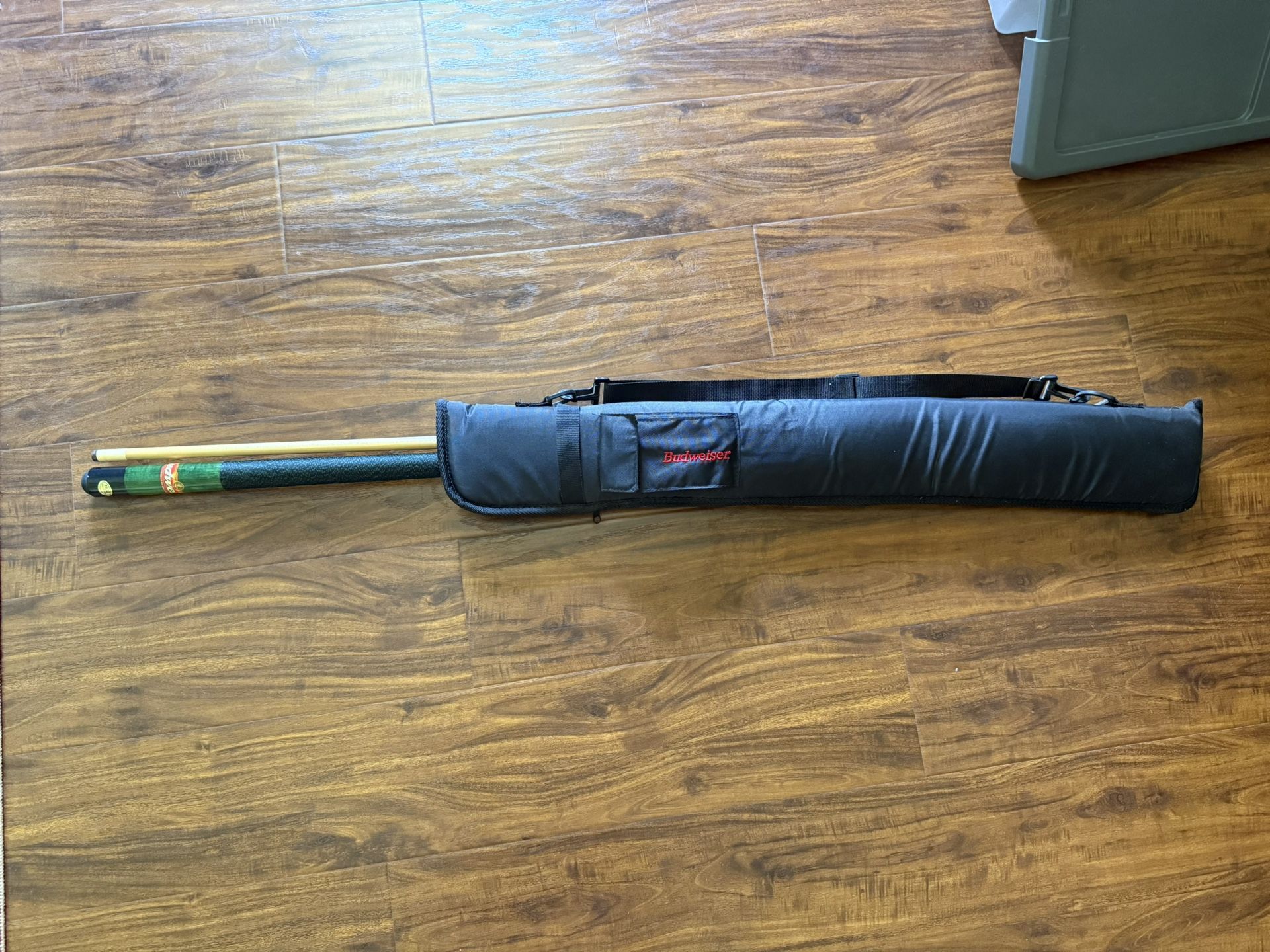 Budweiser Branded Pool Cue And Carry Bag