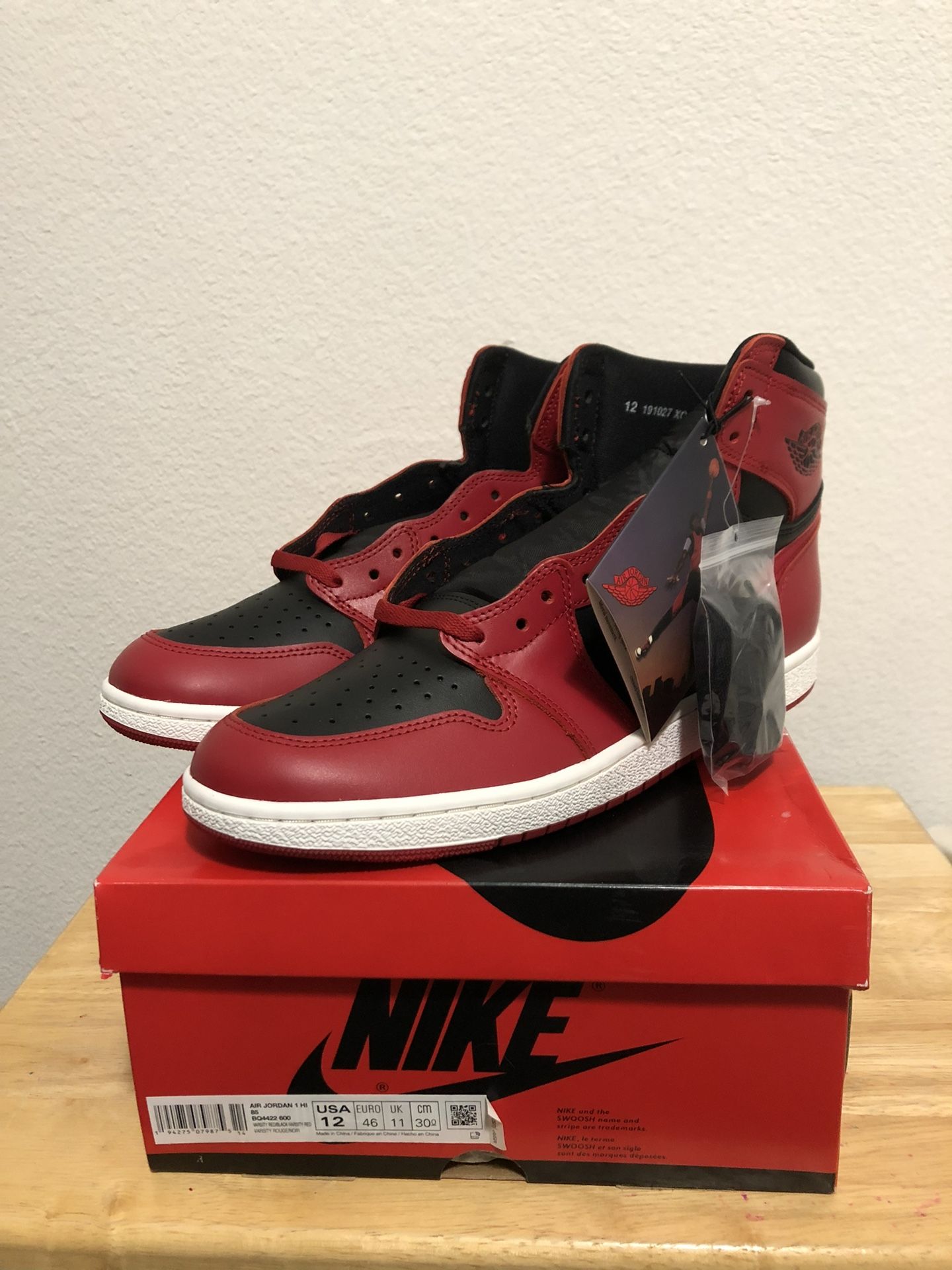 DS Jordan 1 85 Varsity Red size 12