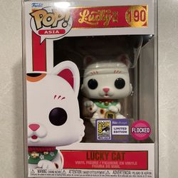 Flocked Lucky Cat Funko Pop *MINT* 2023 SDCC Summer Convention International Asia China Mindstyle Exclusive 190 with protector Chinese