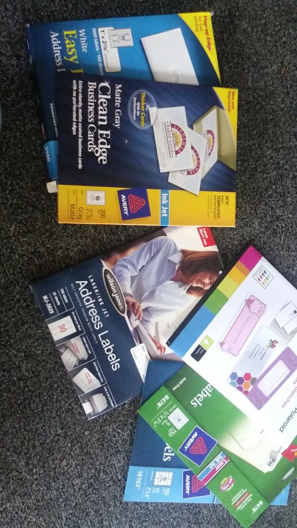 Ortment Of Labels And Business Card Printing Paper For In Ortment Of Labels And Business Card Printing Paper For In Rainier Or Offerup