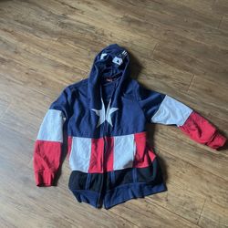 Captain America Hoodie With Cut Out Eyes