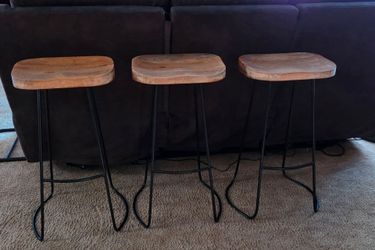 Wood Bar stools.