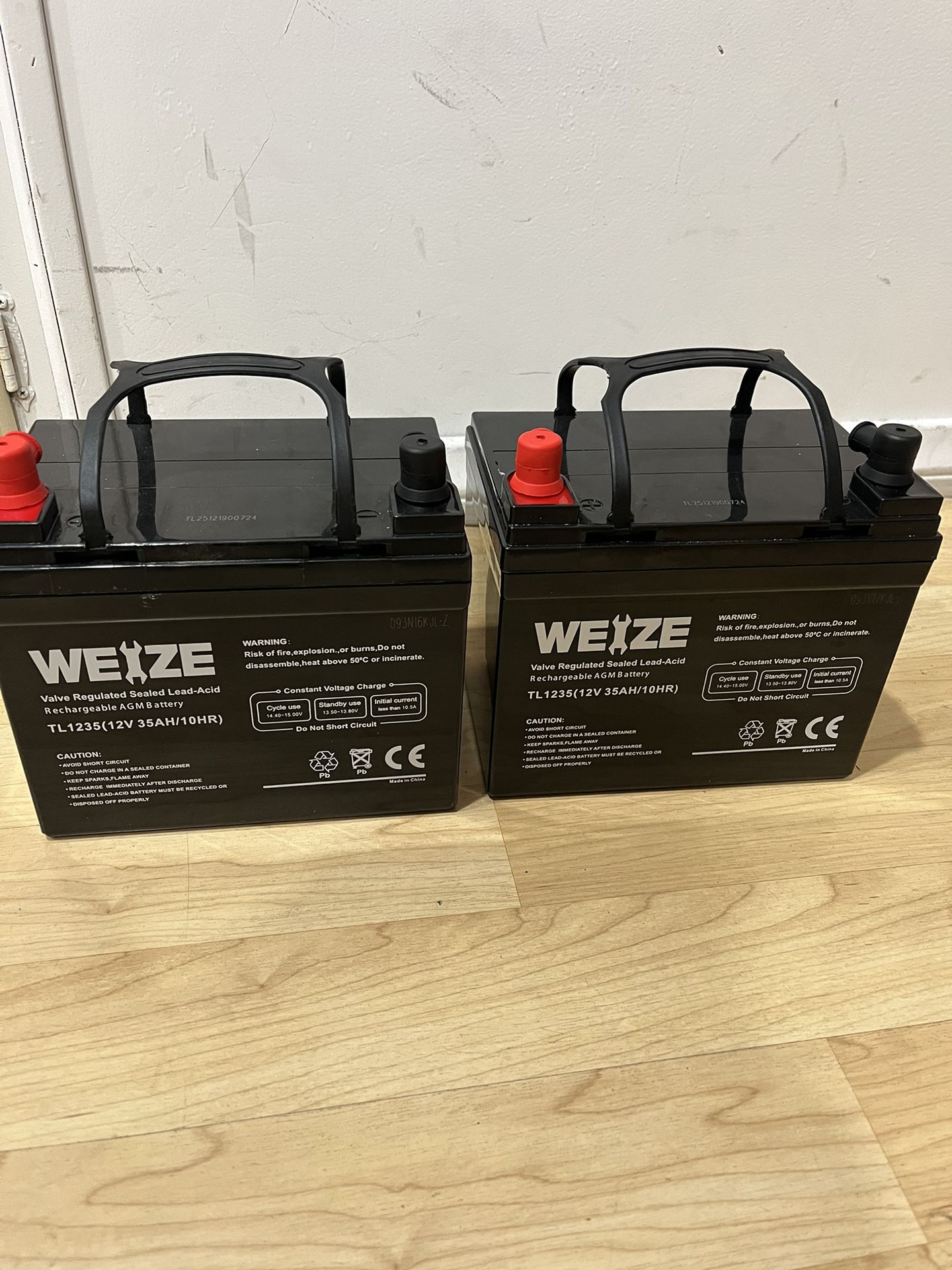 New WEISE Wheelchair Batteries 12 V 35 AH