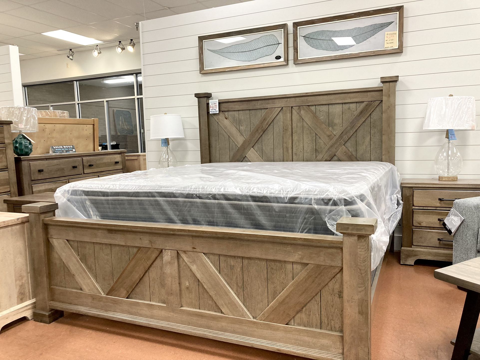 New Solid Wood King Bed - American Made