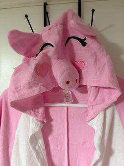 Pink Pig Animal One Piece Pajama Size M