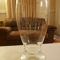 Huge Heavy Glass Vase.