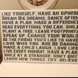 Positive Vibes Wooden Wall Decor