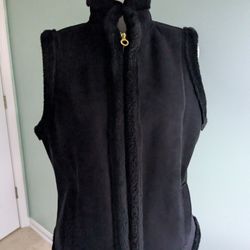Chaps Suede Fur Vest 