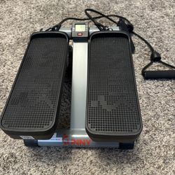 Sunny Health & Fitness Mini Stepper for Exercise at Home, Stair Step Workout Machine with Resistance Band and Over 300lb Weight Capacity, Optional Twi