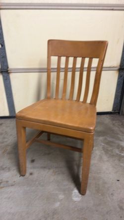 1970’s era teachers wooden desk chair