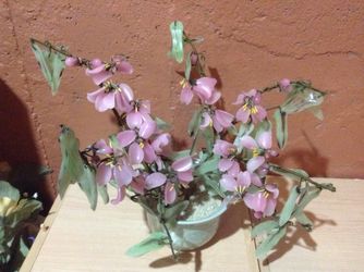 Jade Good Luck Artificial Plant with Porcelain Leaves