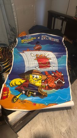 Spongebob one piece mcdonalds poster