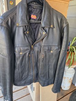 Leather motorcycle jacket