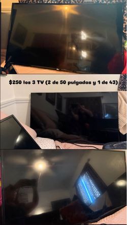 Set of 3 TVs (Two 50" and One 43") including LG