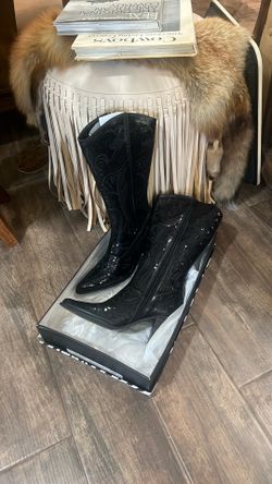 Sequins Boots 10 New Christmas Gift