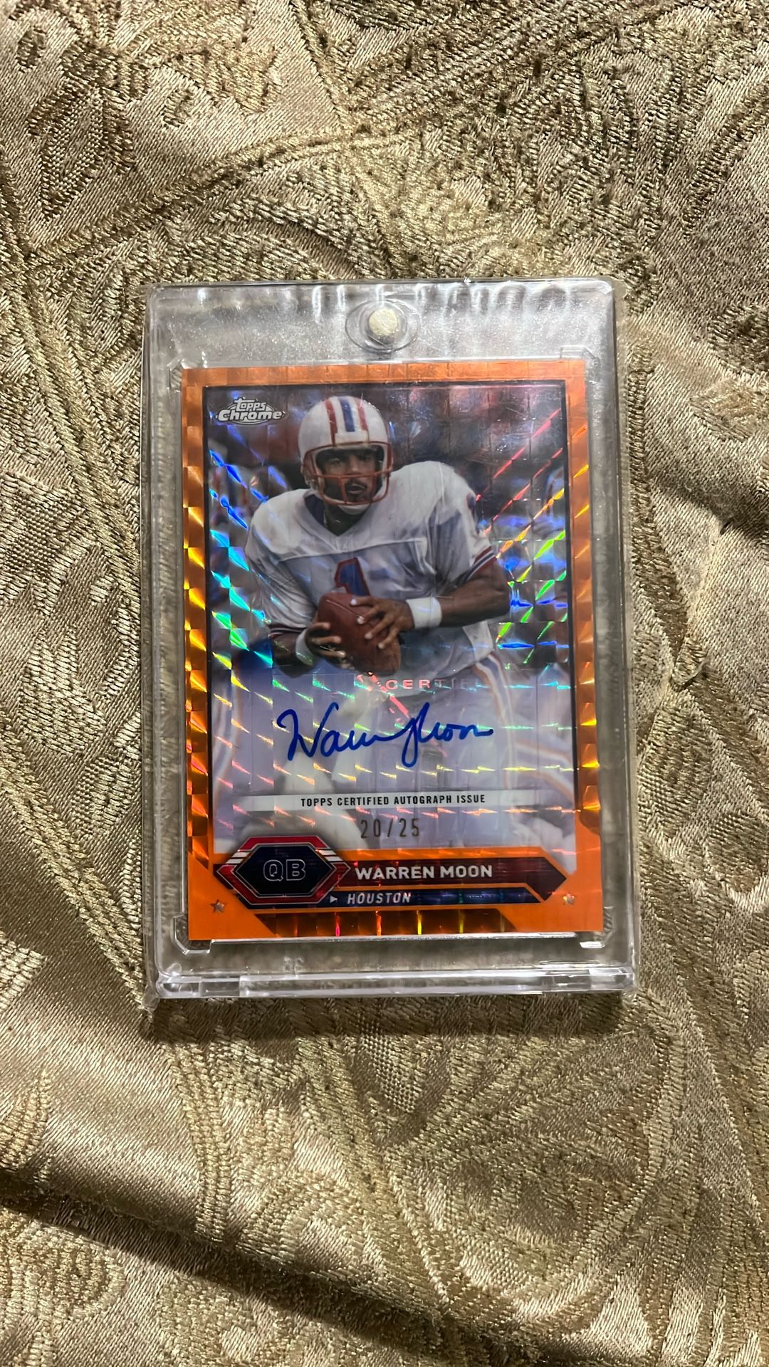Warren Moon Tops Chrome Certified Autograph Card 