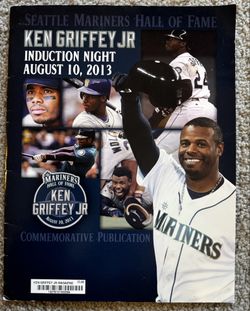 Ken Griffey Jr Induction Night Commemorative Magazine August 10, 2013