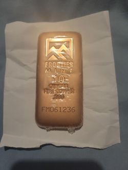 10 oz Copper Bar Frontier Mint 999 Fine Serialized Sealed w/ CoA Beskar!!