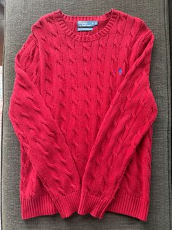 Polo Ralph Lauren Red Cable Knit Sweater XL