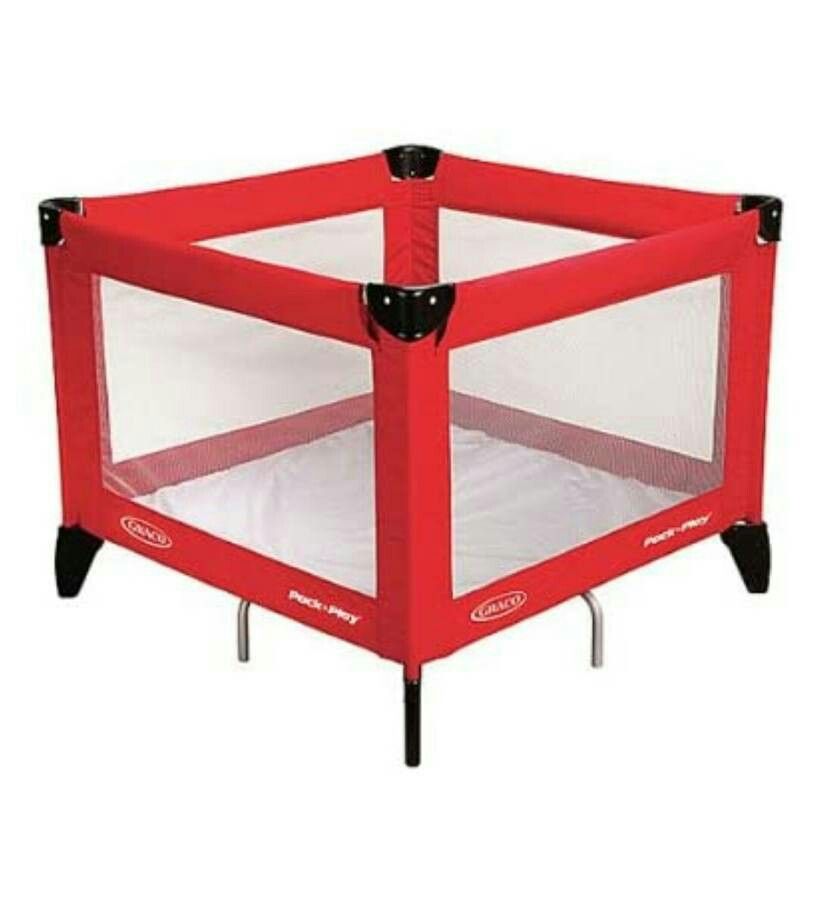 Graco Pack-n-Play on-the-go portable folding playard playpen in punch red color