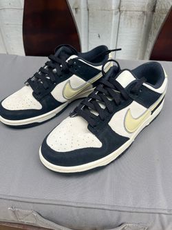 NEW Nike Dunk Low LX Black Suede Team Gold (Women's 8.5