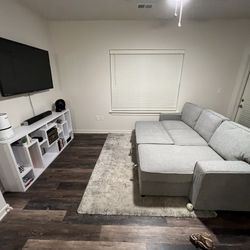 pull out couch with built in storage 