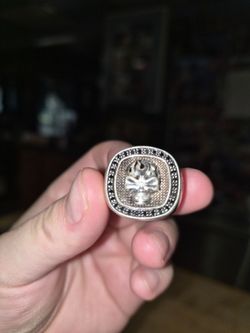 LYNX Men's Sterling Silver Black Diamond Skull Signet Ring Size 7.5