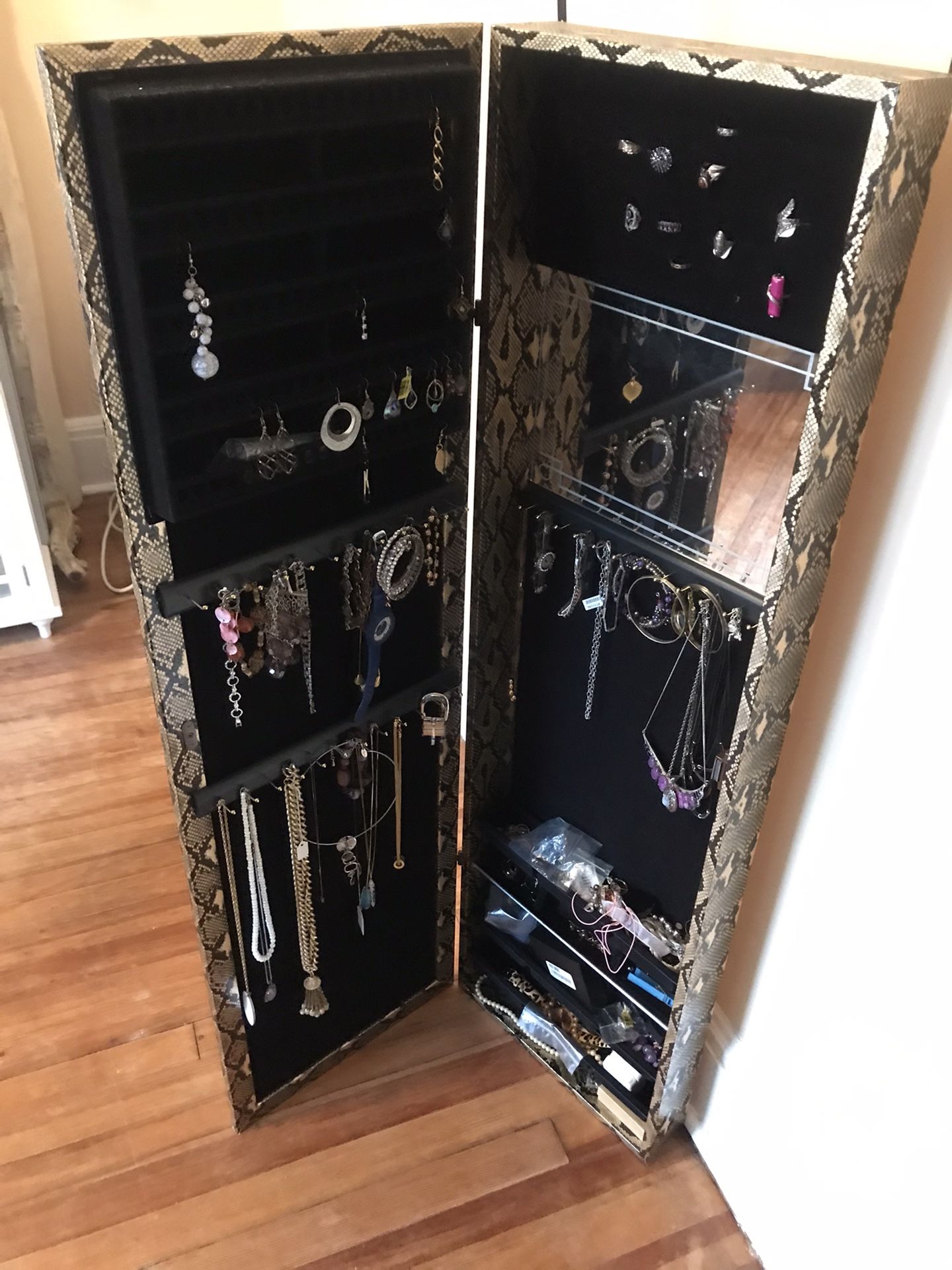 Snake Design Over The Door Of Wall Mirror And Jewelry Organizer Please Check My Other Listings