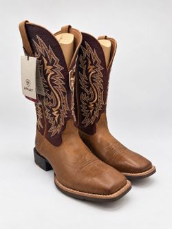 Ariat Sport Colter Cowboy Boots Men’s 10 D Brown Square Toe 10080268 New