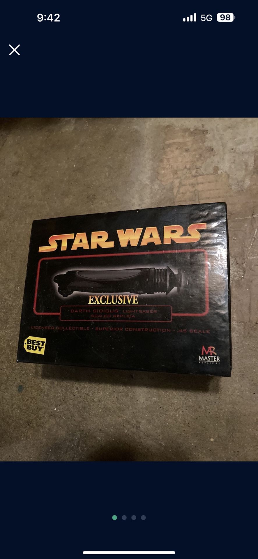 Master Replicas BEST BUY Star Wars Darth Sidious Scaled .45 Lightsaber SW-324