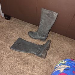 Gray boots