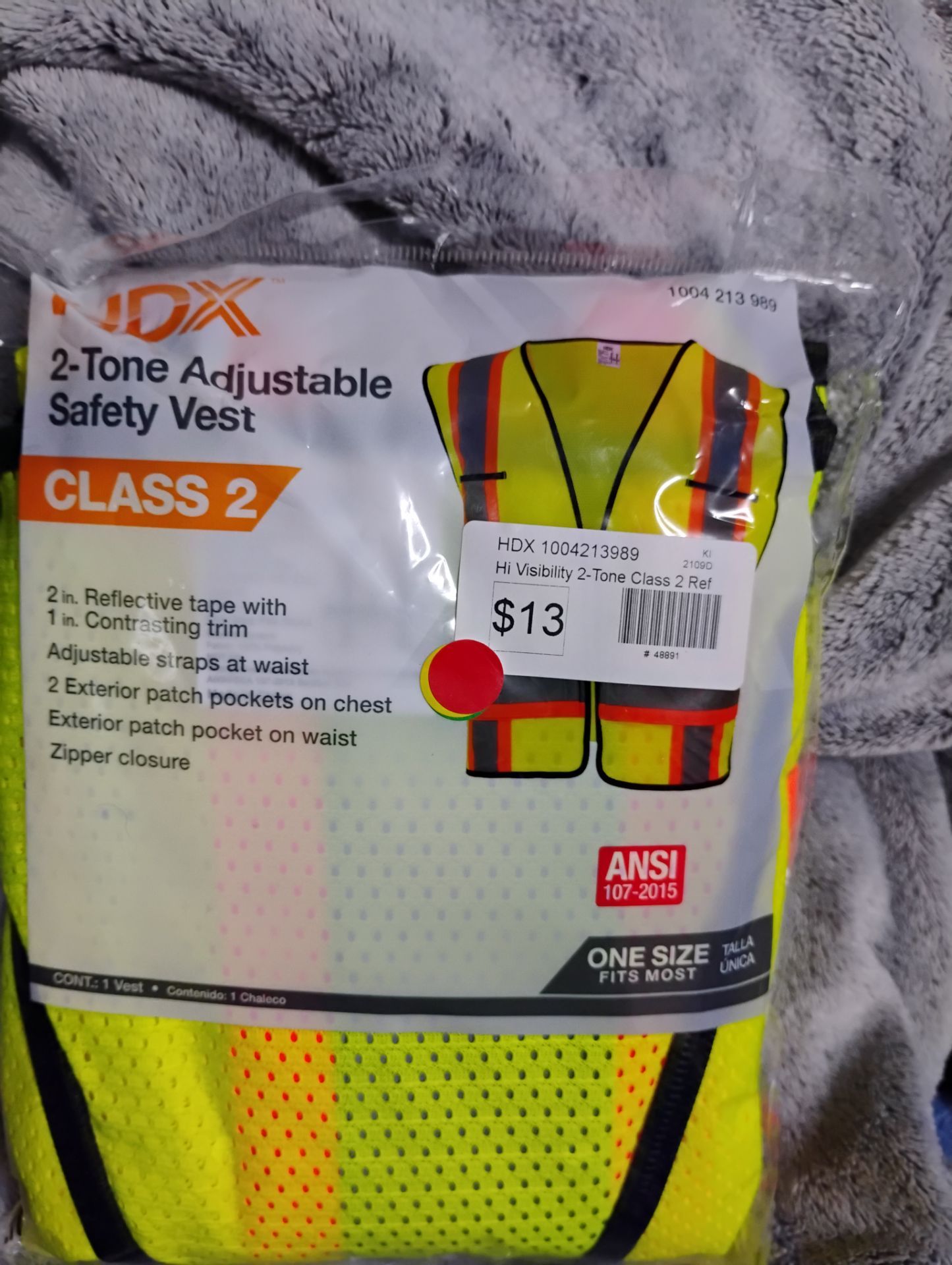 2-tone Adjustable safety vest Class 2