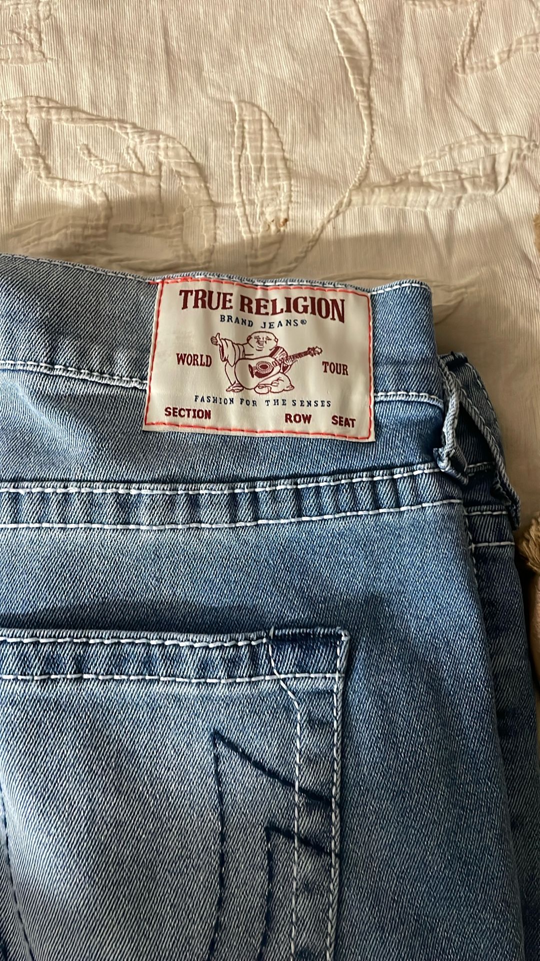true religion light blue jeans