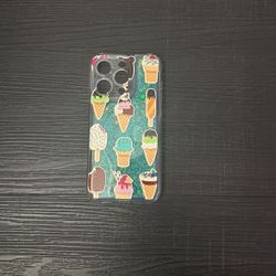 14 Pro Ice cream Cone Glitter Case