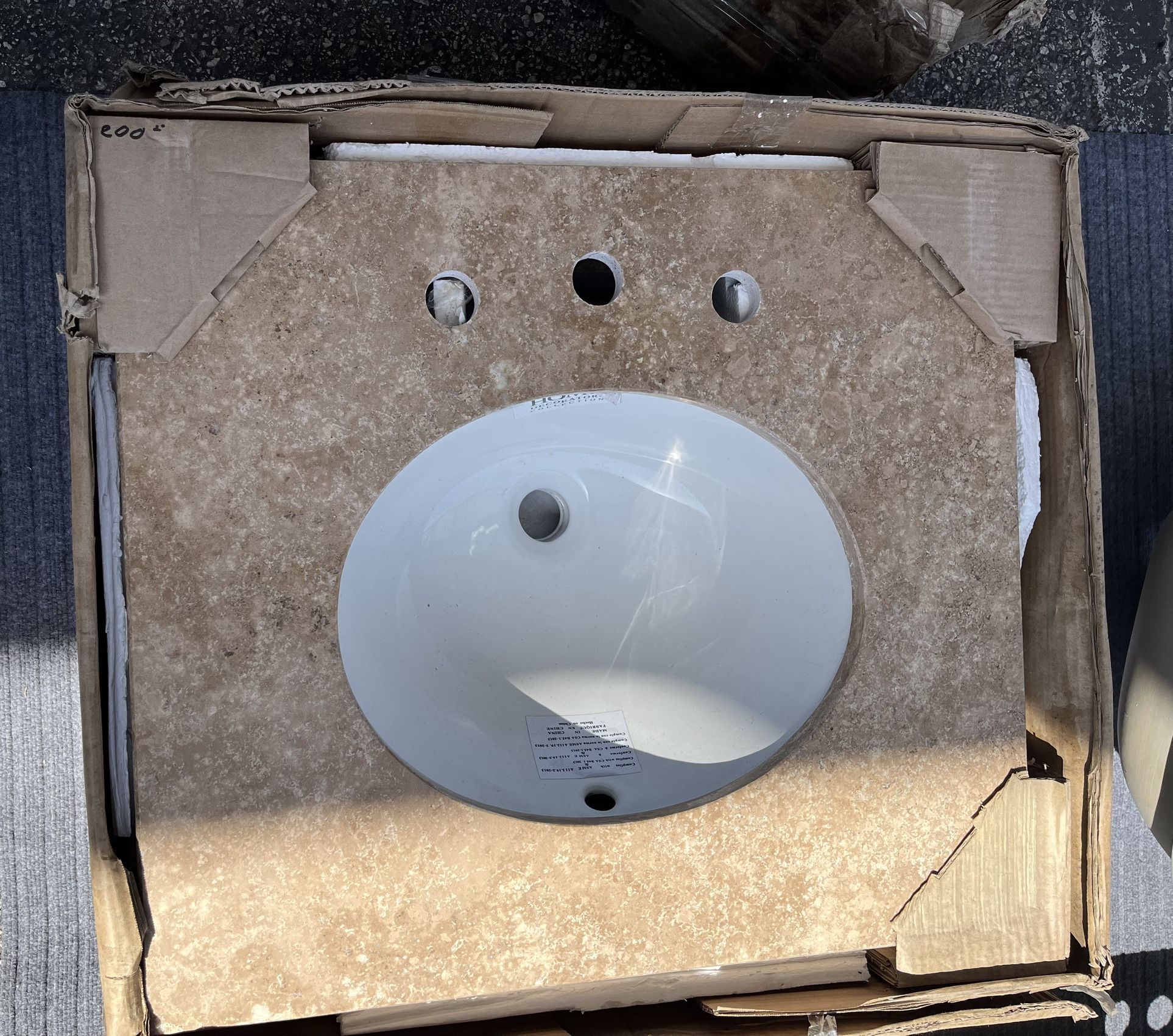 Quartz vanity top 25in